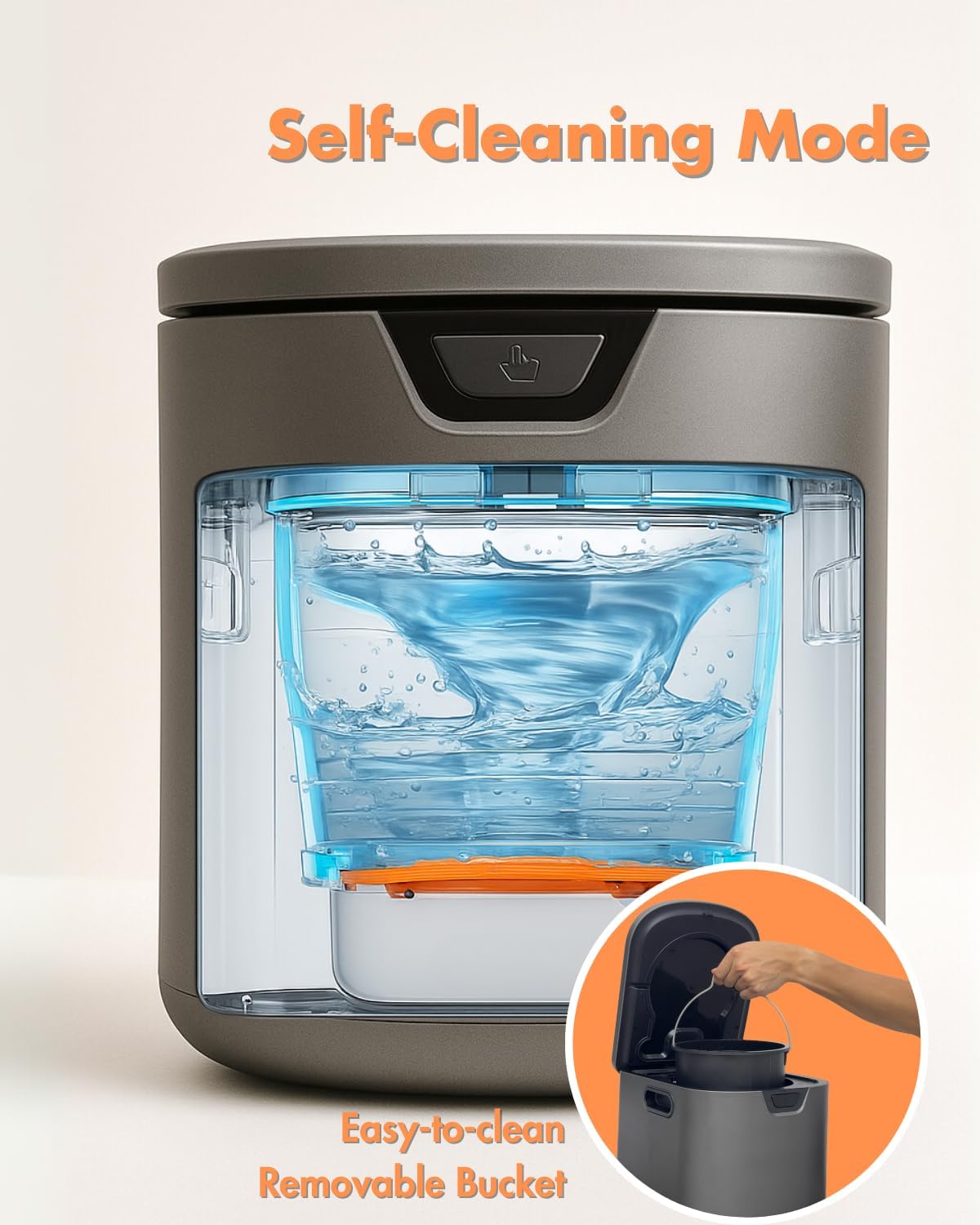 Electric Composter for Kitchen, Compost Bin - 4L Large Capacity, 3 Processing Modes, 3 Capacity Options, 2 Carbon Filters, Auto-Cleaning Auto-Drying (Black)