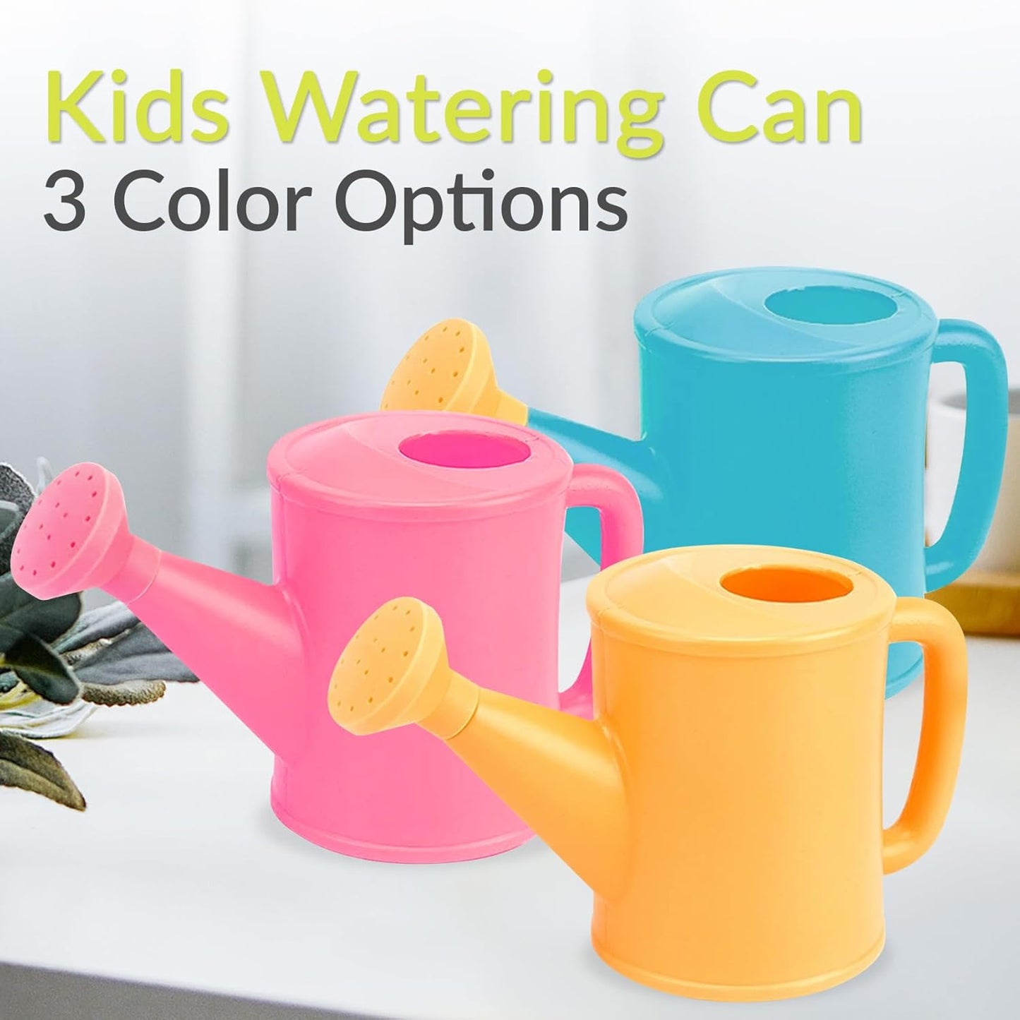 Small Watering Can for Kids, 700ml/23.7 Oz Plastic Watering Can for Indoor Plants Garden Flower (Pink)