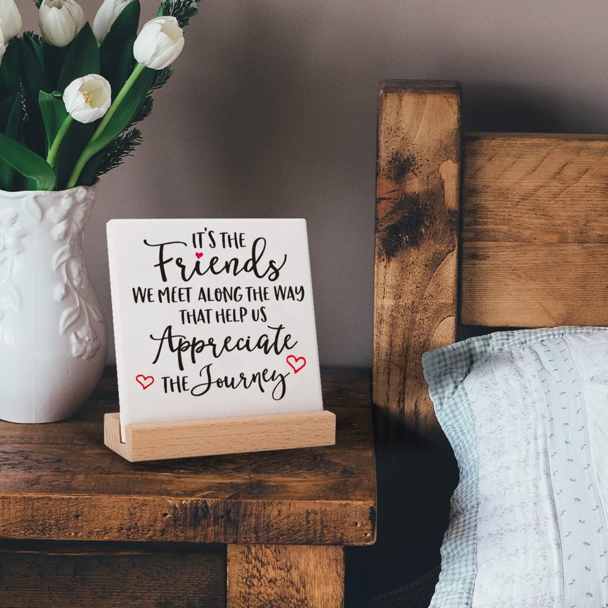Friend Birthday Gifts for Best Friends Bestie BFF, Friendship Gifts for Work Bestie True Long Distance New Friend Appreciation Decor Plaques