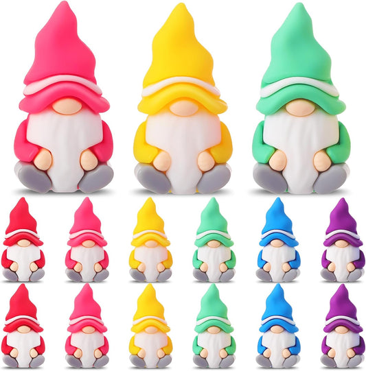 15 Pcs Mini Gnomes Figurines Tiny Fairy Resin Gnomes Statue Garden Bulk for Goody Bag Stuffers Filler Party Favors Gifts Decor Dwarf Statues Garden Dollhouse Micro Landscape Accessories