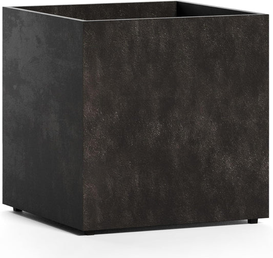 Reglito Cube Planter - 35.4 in x 35.4 in x 35.4 in - Brown Stone