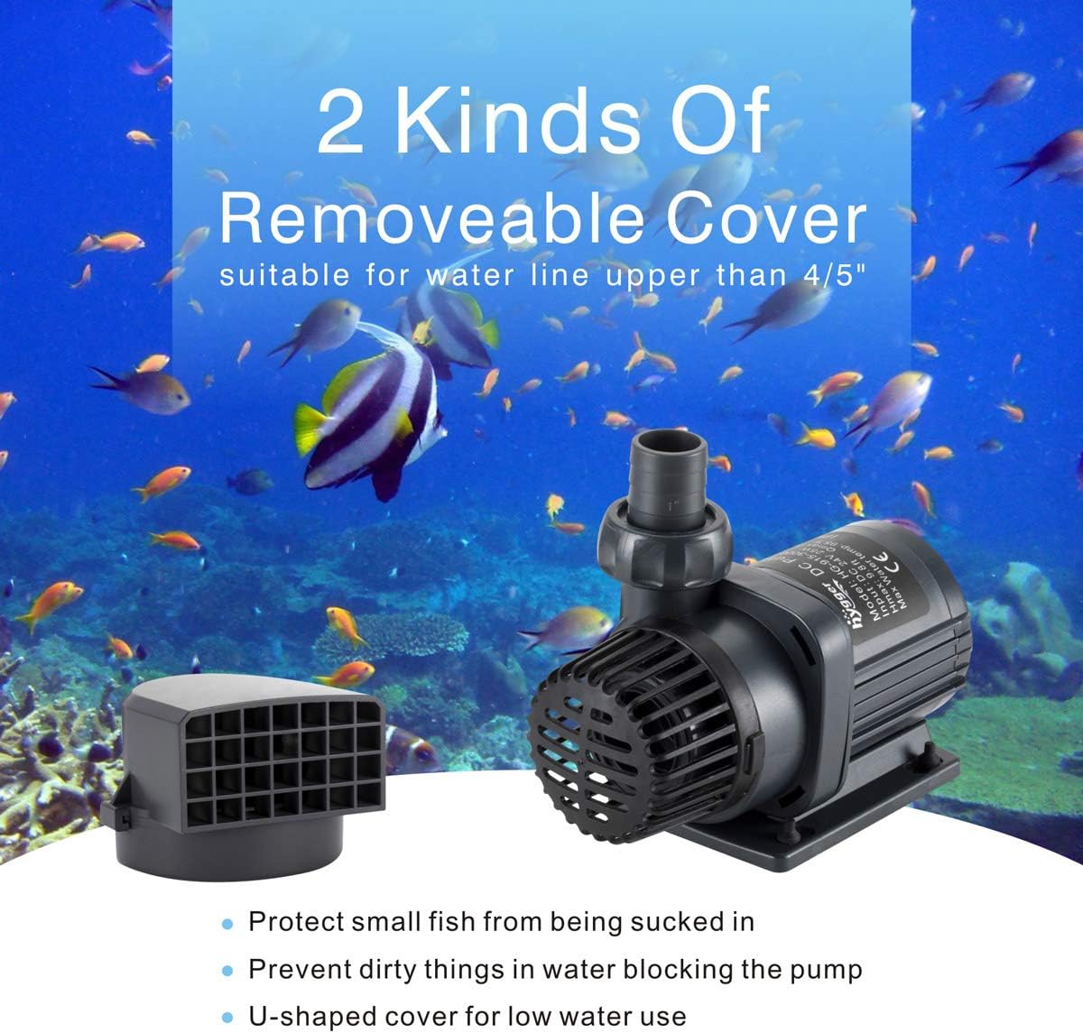 hygger 1060GPH Quiet Submersible and External 24V Water Pump, with Controller (30%-100% Settings), Powerful Return Pump for Fish Tanks, Aquariums, Ponds, Fountains, Sump, Hydroponics (33W, 13.1ft)