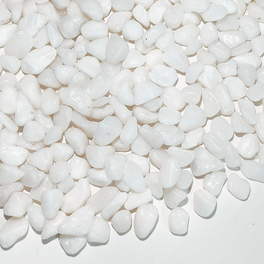 10 lbs White Pebbles for Indoor Plants, 3/8 Inch Decorative White Stones. Polished River Rocks for Potted Plants Vase Cactus Bird Bath and Outdoor Garden Landscaping