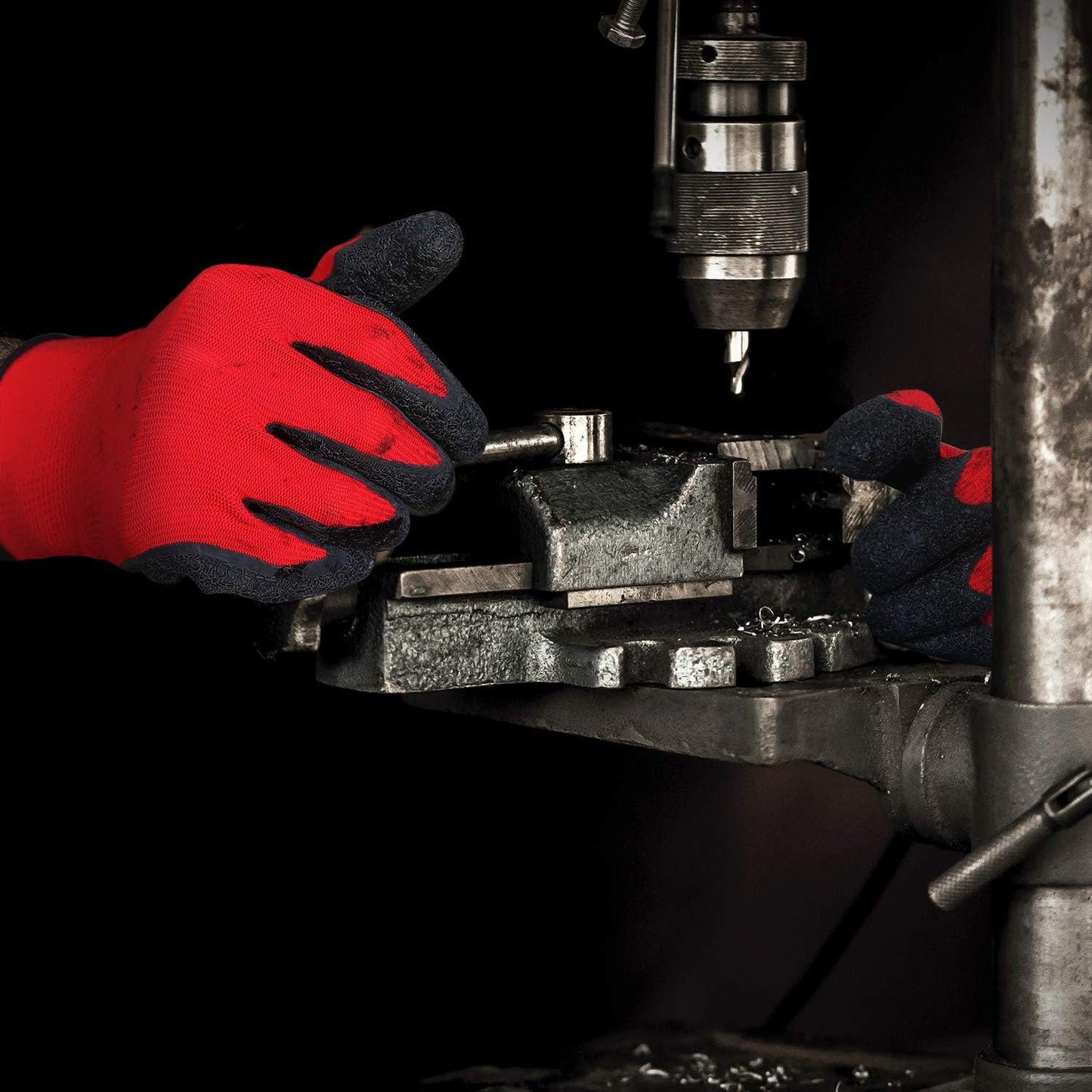 Evridwear Crinkle Latex Rubber Hand Coated Safety Work Gloves for Men Women General Multi Use Construction Warehouse Gardening Assembly Landscaping (XXL-Size) 12 Pairs Pack