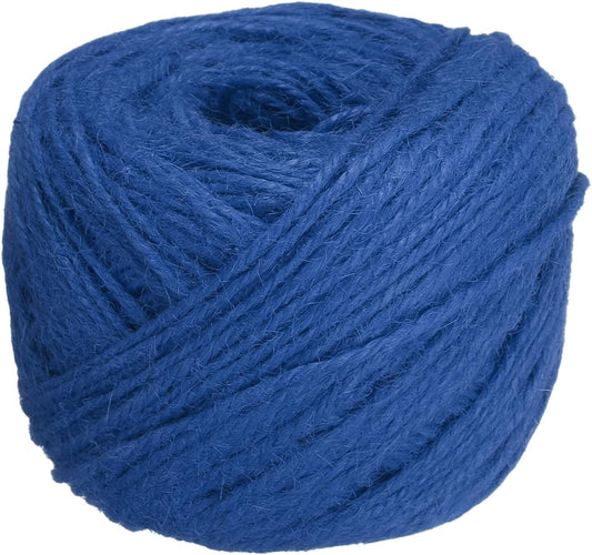 uxcell 328 Feet Natural Jute Twine String,2mm Thin Garden Twine Rope Colored Plant String Cord for DIY Art Crafts Gift Wrapping Decoration Packing Gardening Plant Hanger,Blue