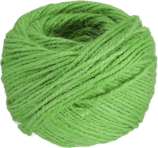uxcell 164 Feet Natural Jute Twine String,2mm Thin Garden Twine Rope Colored Plant String Cord for DIY Art Crafts Gift Wrapping Decoration Packing Gardening Plant Hanger,Light Green