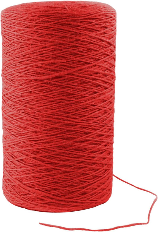 1mm x 1000 Feet Red Jute Rope, Twine for Gardening Tomato Climbing Plant Tie Floristry Crafts Gift Wrapping Packing Decor