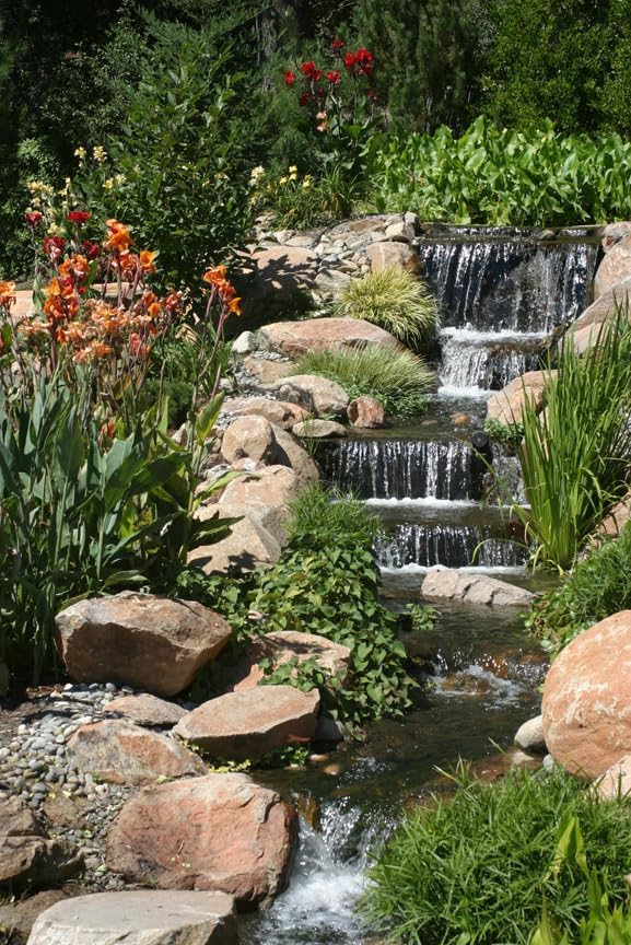 HALF OFF PONDS Pond Free Cascade 4100 Waterfall Kit with MatrixBlox, 15' x 25' EPDM Liner and 4,100 GPH Pump - PMDPB0