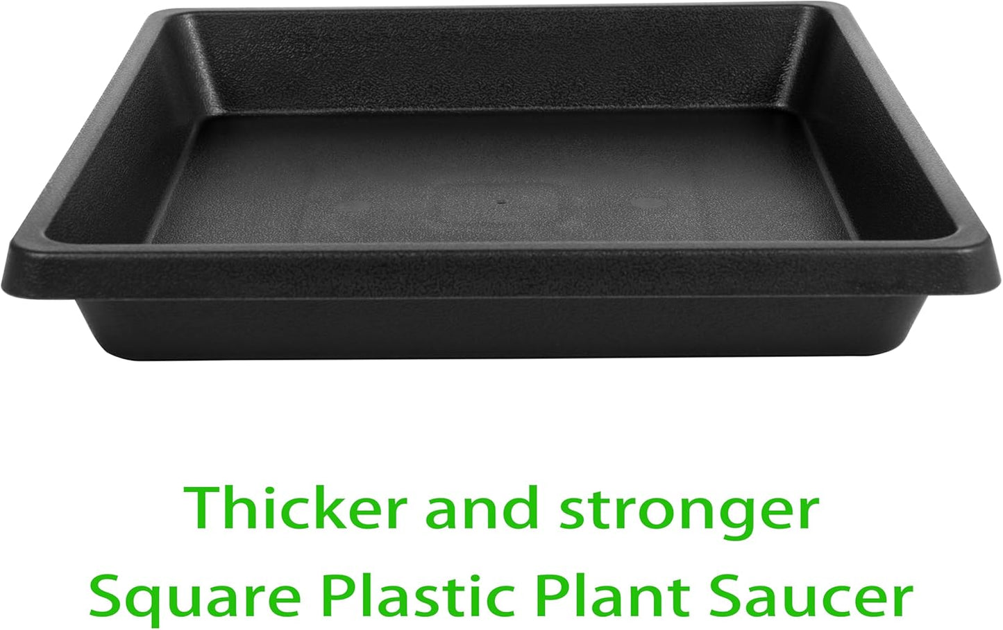 16 Inch Square Plant Saucer 4 Pack, Plant Saucers for Indoors, Large Heavy Duty Plastic Flower Plant Trays for Pots, Under Plant Water Catcher Tray for Potted Plants Outdoors Planter Water Tray
