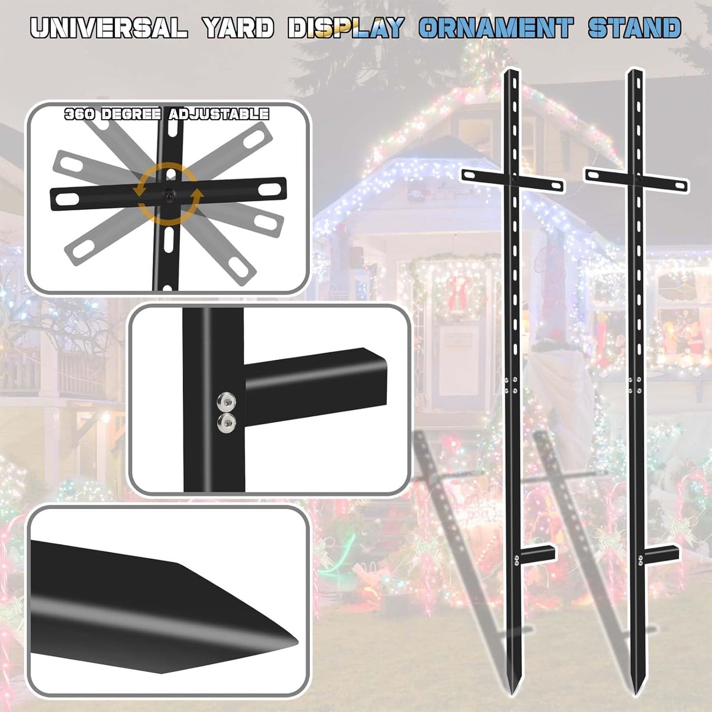 10 Pcs 46 inchens T-Bar Yard Sign Stakes Heavy Duty Metal Stake Yard Sign Holder/Steel Powder Coated Sign Posts for Outside/2mm Thickness Rust-Proof Outdoor Sign Holder for Outdoor Lawn Yard (10)