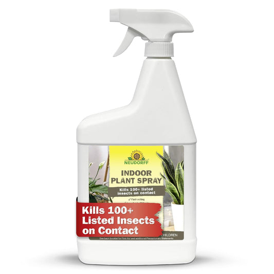 Indoor Plant Spray for House Plants & Greenhouse, Kills Spider Mites, and Scale and 100+ Listed Insects on Contact for Organic Gardening, Contact Insecticide, Ovicide (32 oz)