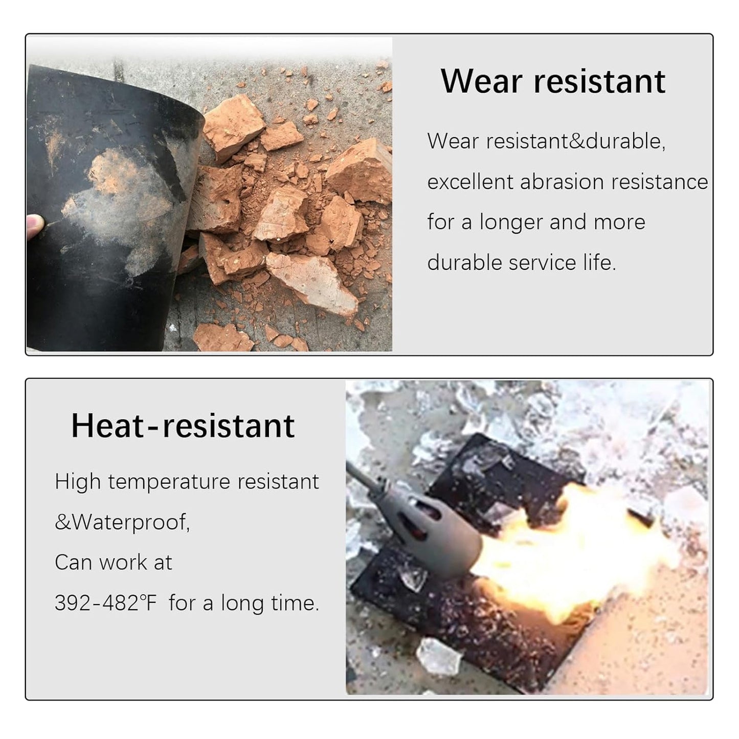 Solid Rubber Sheet, Rolls, Strips 1/16 (.062)" Thick X 4" Wide X 10'Long, Solid Rubber Rolls for Warehouse Anti-Slip,Flooring, Abrasion