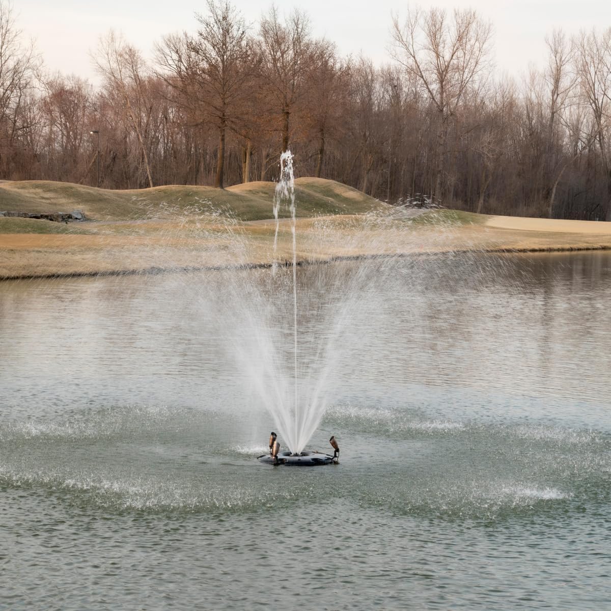 HALF OFF PONDS Floating Fountain – 1 HP Pond Aerator, 100' Cord – 15,000 GPH Water Pump – 13 Spray Patterns – Energy-Efficient for Large Ponds, Lakes & Water Gardens