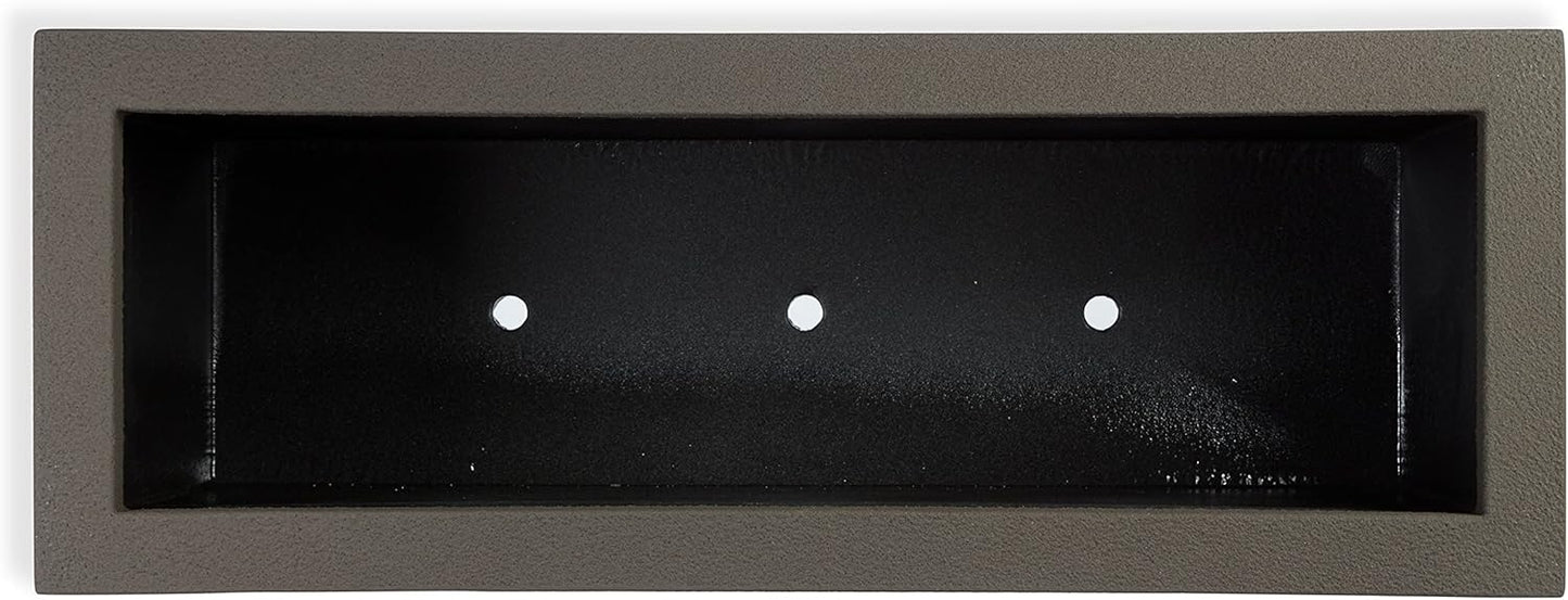 PolyStone Milan Tall Modern Outdoor/Indoor Rectangular Trough Planter, 46" L X 17" W X 19" H, Lightweight, Heavy Duty, Weather Resistant, Polymer Finish, Commercial and Residential (Slate Gray)