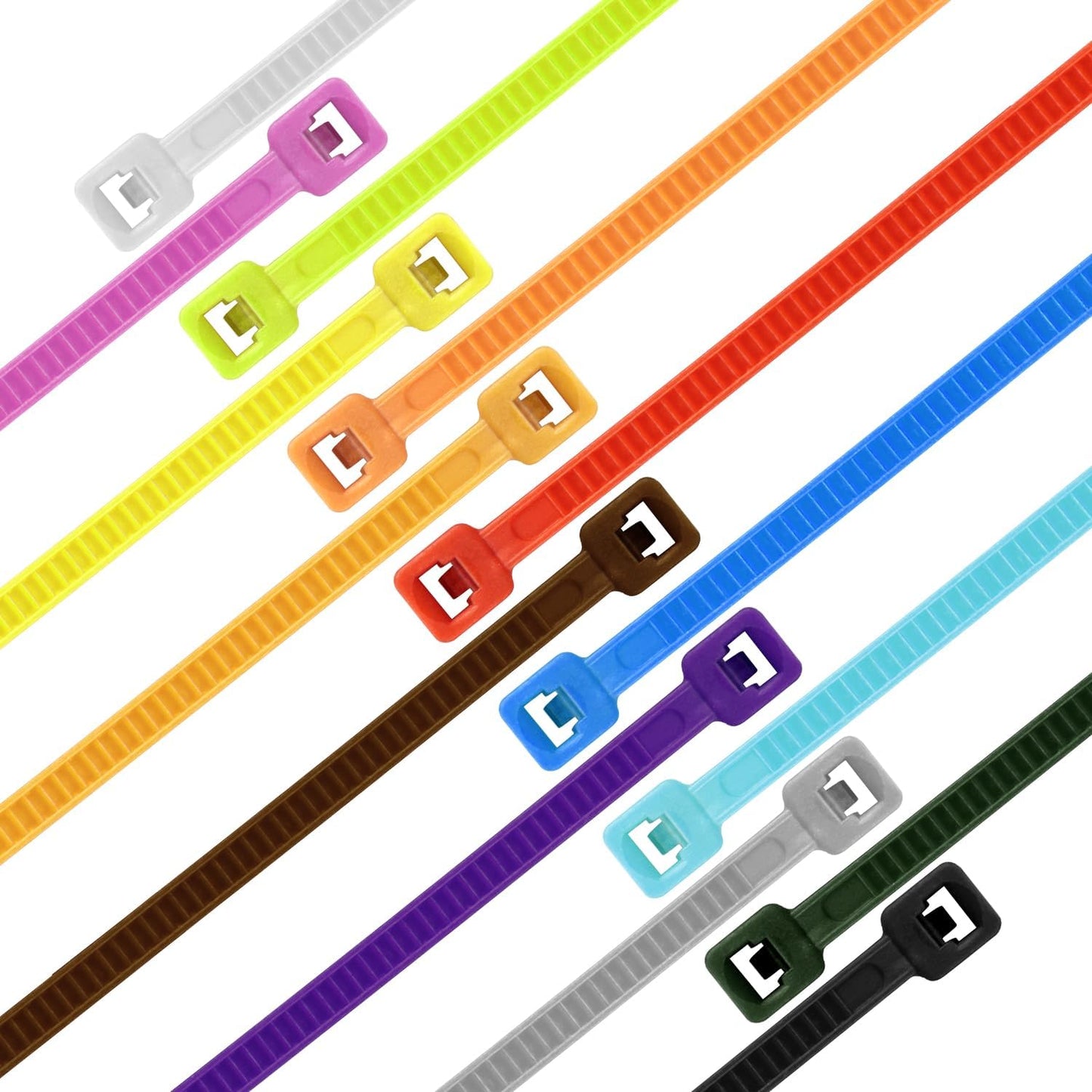 14 Inch Zip Ties Garden Green 1000 PCS, 40 Lbs- Heavy Duty Tensile Strength, Nylon PA66 UV Resistant Cable Ties for Indoor and Outdoor Use - Ideal for object bundling and fastening