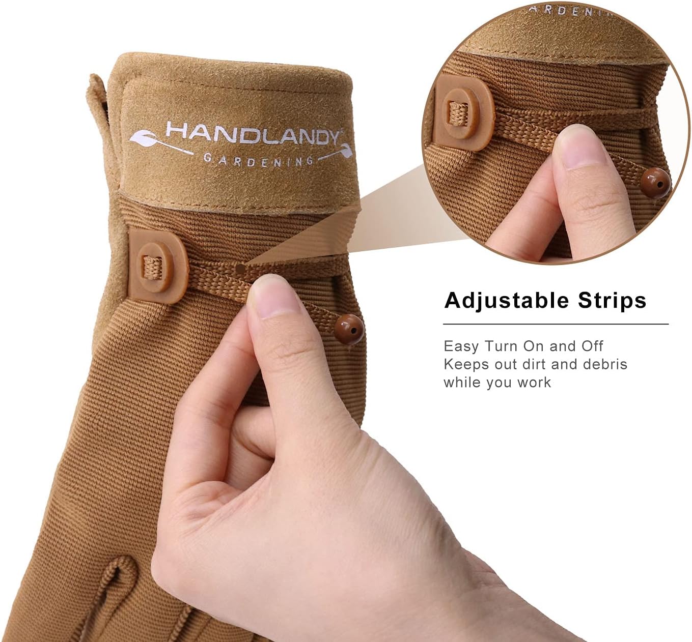 HLDD HANDLANDY Work Gloves for Women and Ladies, Leather Gardening Gloves Flexible Mechanic Working Gloves