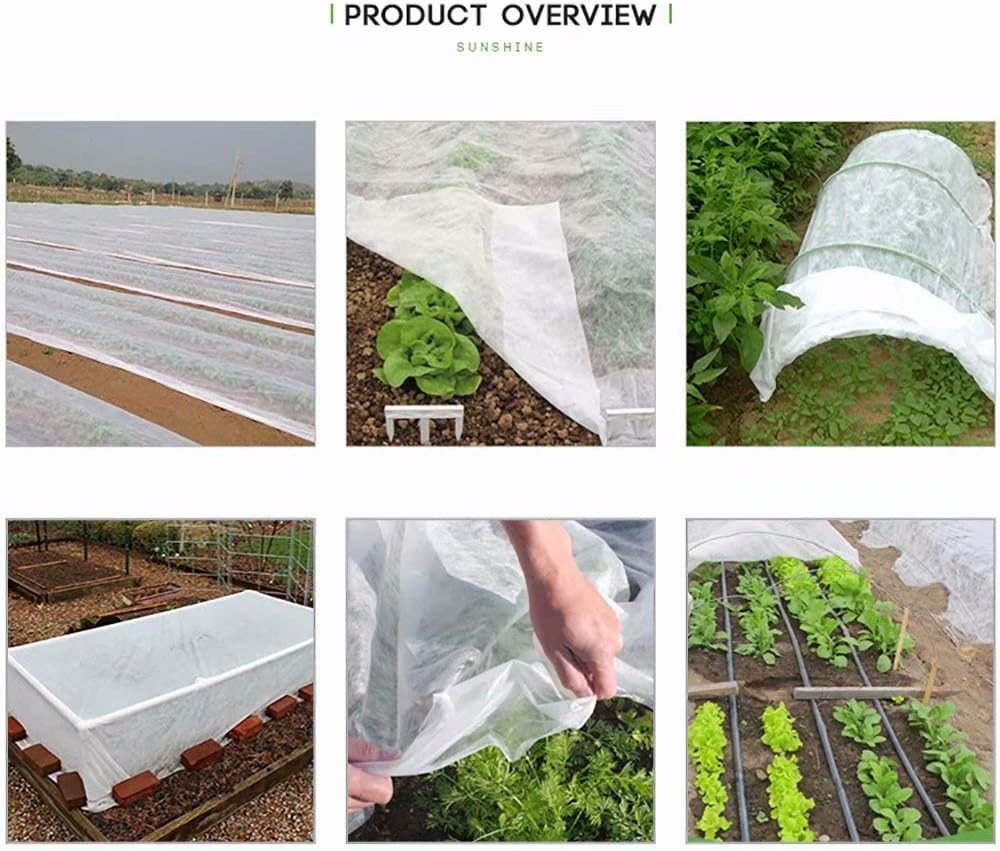 Agfabric Plant Covers Freeze Protection Floating Row Covers 14'x25' 0.9oz Plant Covers Freeze Protection,Frost Cloth for Vegetables,White