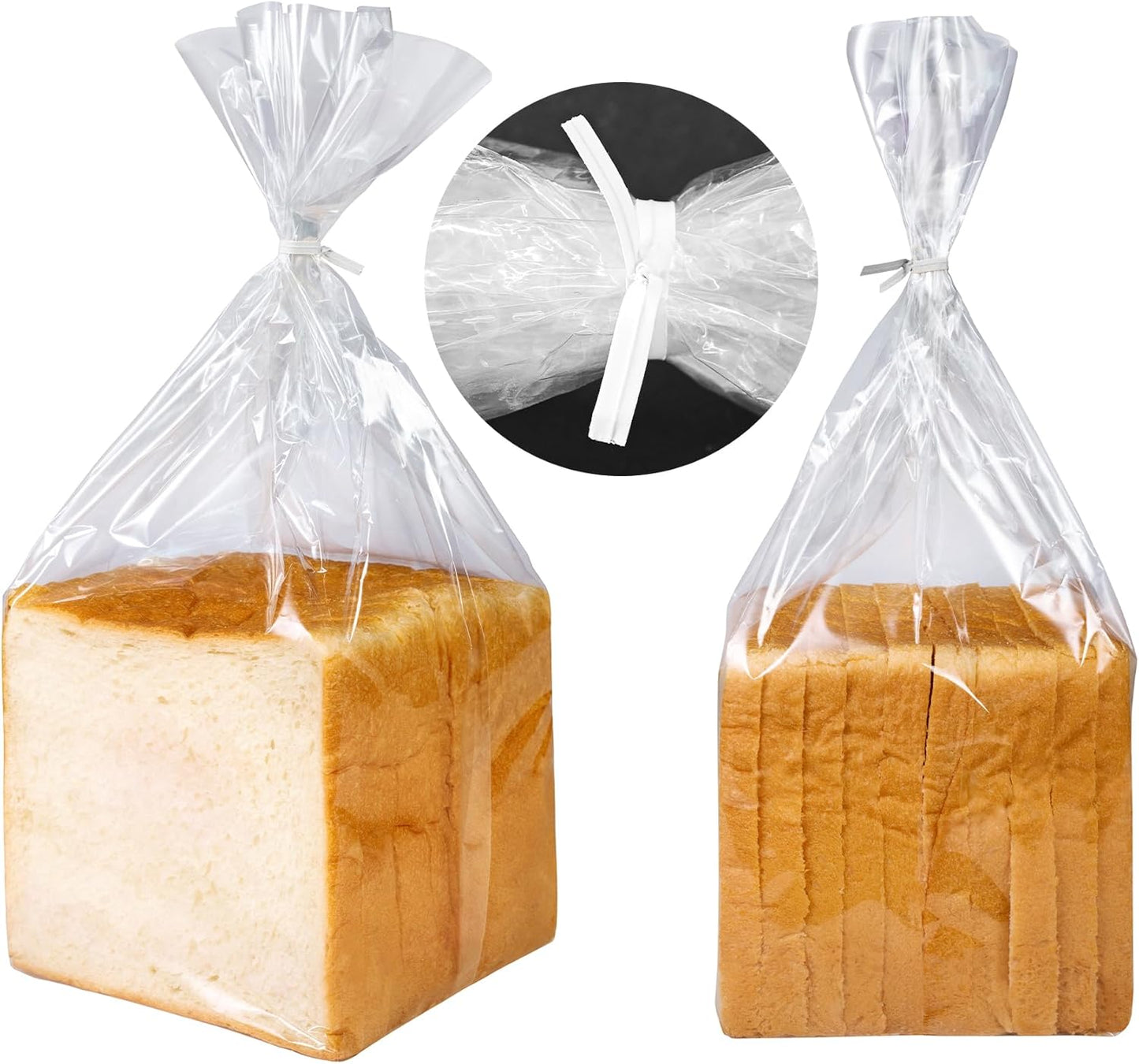 200PCS 4 Inch Kraft Paper Twist Ties, Reusable Cable Ties for Tying Bread, Plant Support, Bread Packaging, Candy Bags and Craft Projects (White)