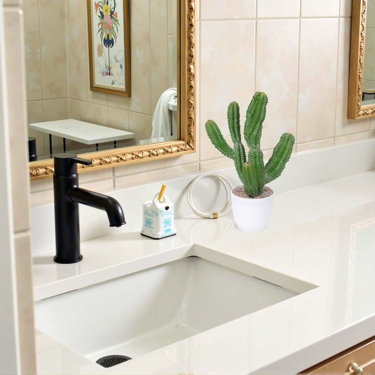 Artificial Cactus 15inch Faux Cactus Fake Succulent Plants for Indoor Outdoor Home Office Garden Decor