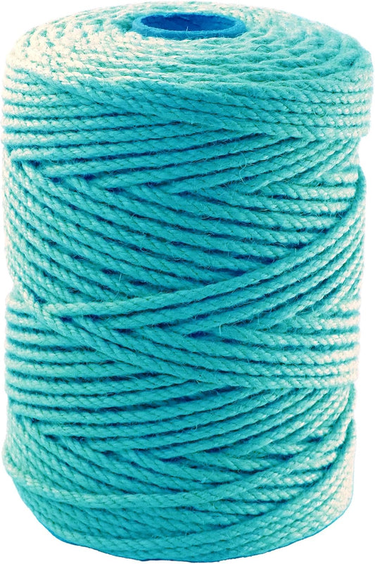4mm x 500 Feet Blue Jute Rope, Twine for Gardening Tomato Climbing Plant Tie Floristry Crafts Gift Wrapping Packing Decor