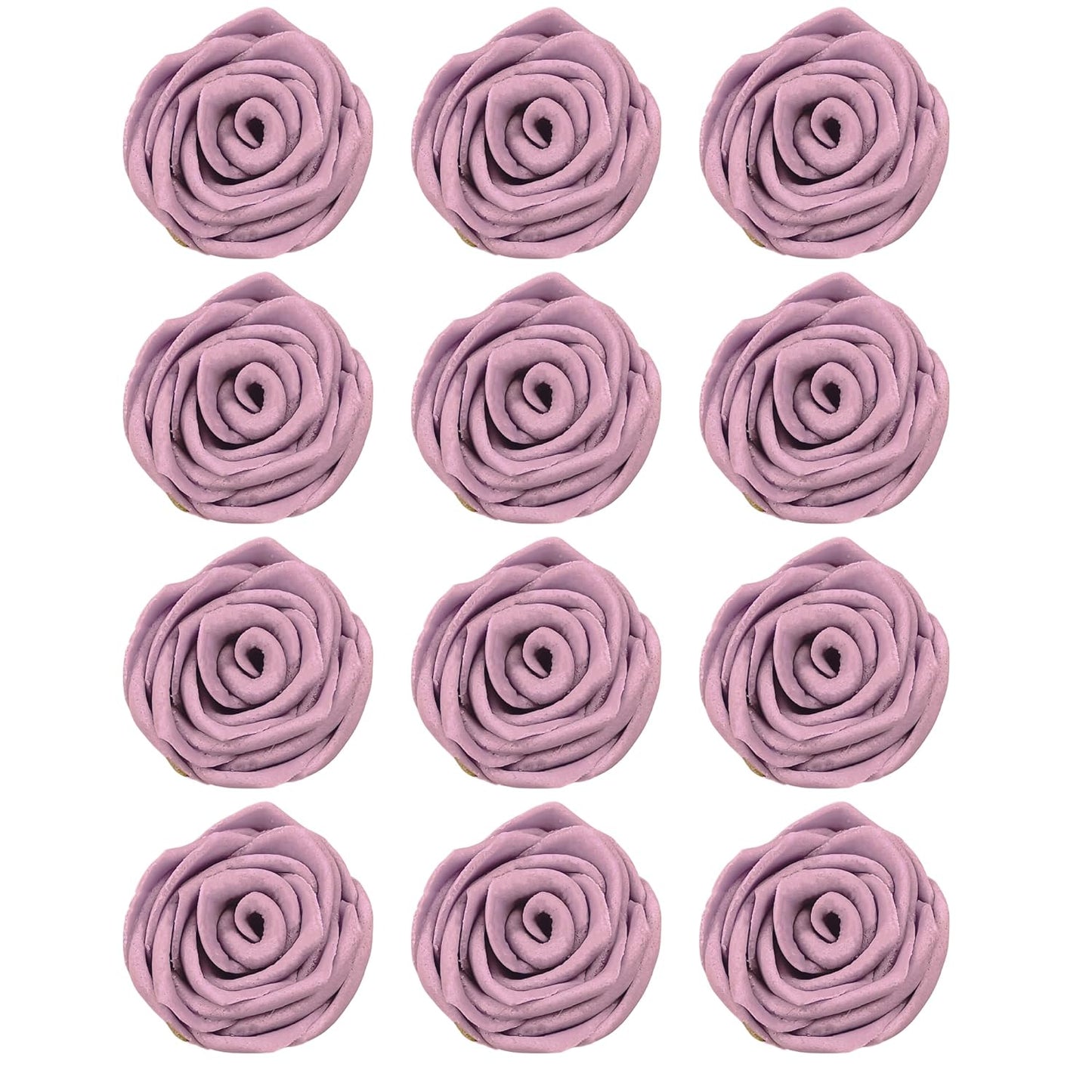 Confect Edible Lavender Rose Toppers – 12-Pack Lilac Roses for Cake & Cupcake Decorating– Stunning Edible Floral Toppers for Desserts- Vegan, Nut-Free, Soy-Free, Dairy-Free, Palm Oil-Free