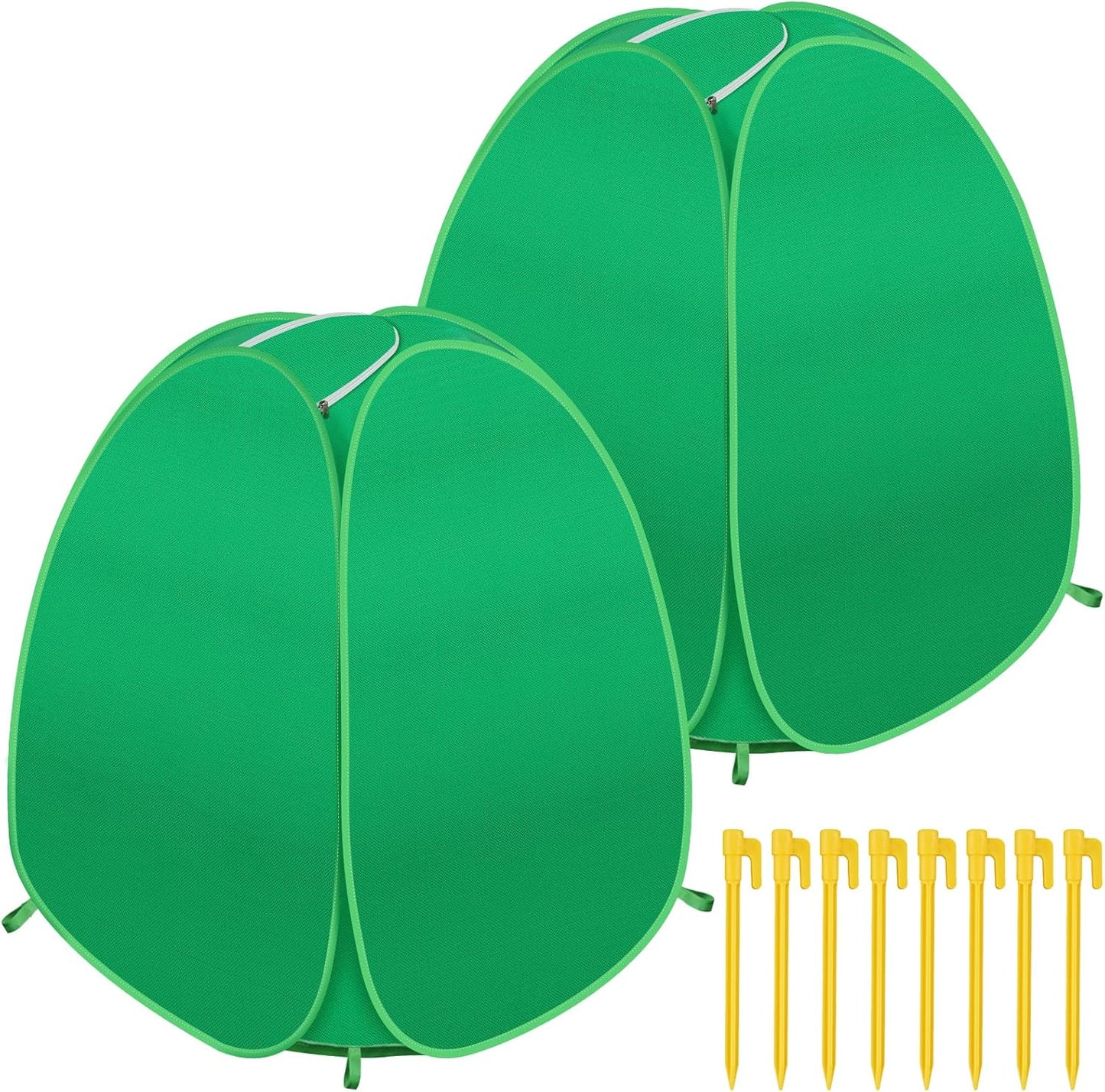 2 Pack Plant Covers Freeze Protection, Pop Up Shrub Frost Covers for Outdoor Plants Warm Plant Protectors Tent for Winter Protecting Fruit Potted Plants and Shrub from Freezing Animals Eating(22x22x23