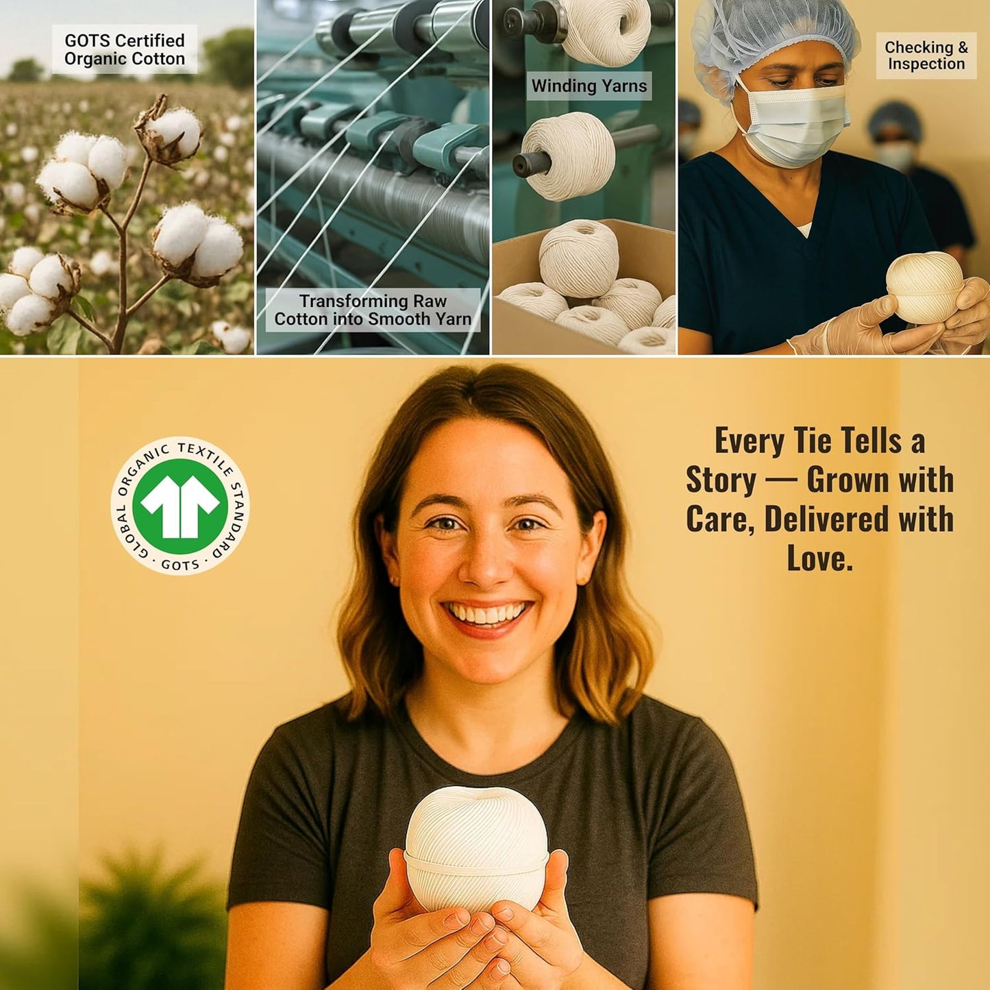 Organic Butcher’s Twine for Cooking & Trussing – 2mm Heavy-Duty Natural Cotton Kitchen Twine 1000 Feet – Food-Safe, Oven-Safe String for Meat, Turkey, Baking, & Crafts