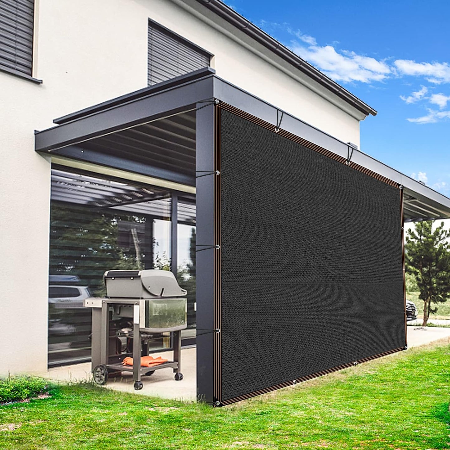 QLOFEI 18x26 FT Shade Cloth for Garden, 80-90% Sunblock Shade Neting Cover with Grommets, Sun Screens for Patio Plants Greenhouse, Mesh Tarp for Kennel Chicken Coop Pergola Outdoor