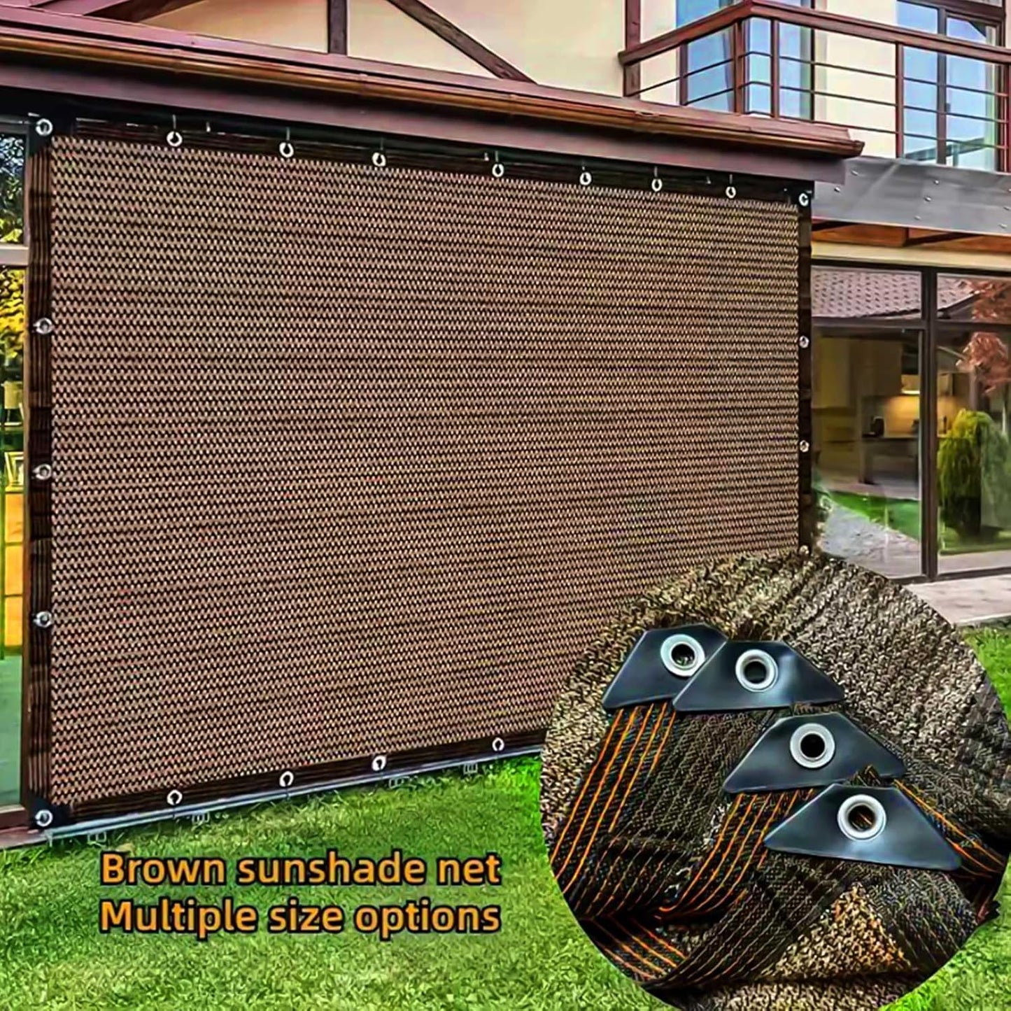 80% Shade Cloth -6.5x10FT Sunblock Net with Grommet,Lightweight and Durable UV Protection,Shade Cloth for Garden Patio Pergola Balcony Plants Greenhouse Dog Kennel Chicken Coop Outdoor
