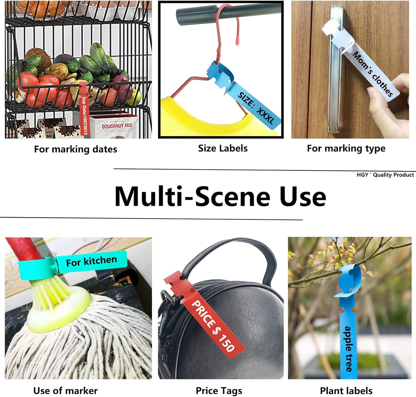 100Pcs Plant Tags Wrap Around Tree Tags Markers, Removable,Adjustable Garden Labels Plant Tags(8.27"x0.8", Blue)