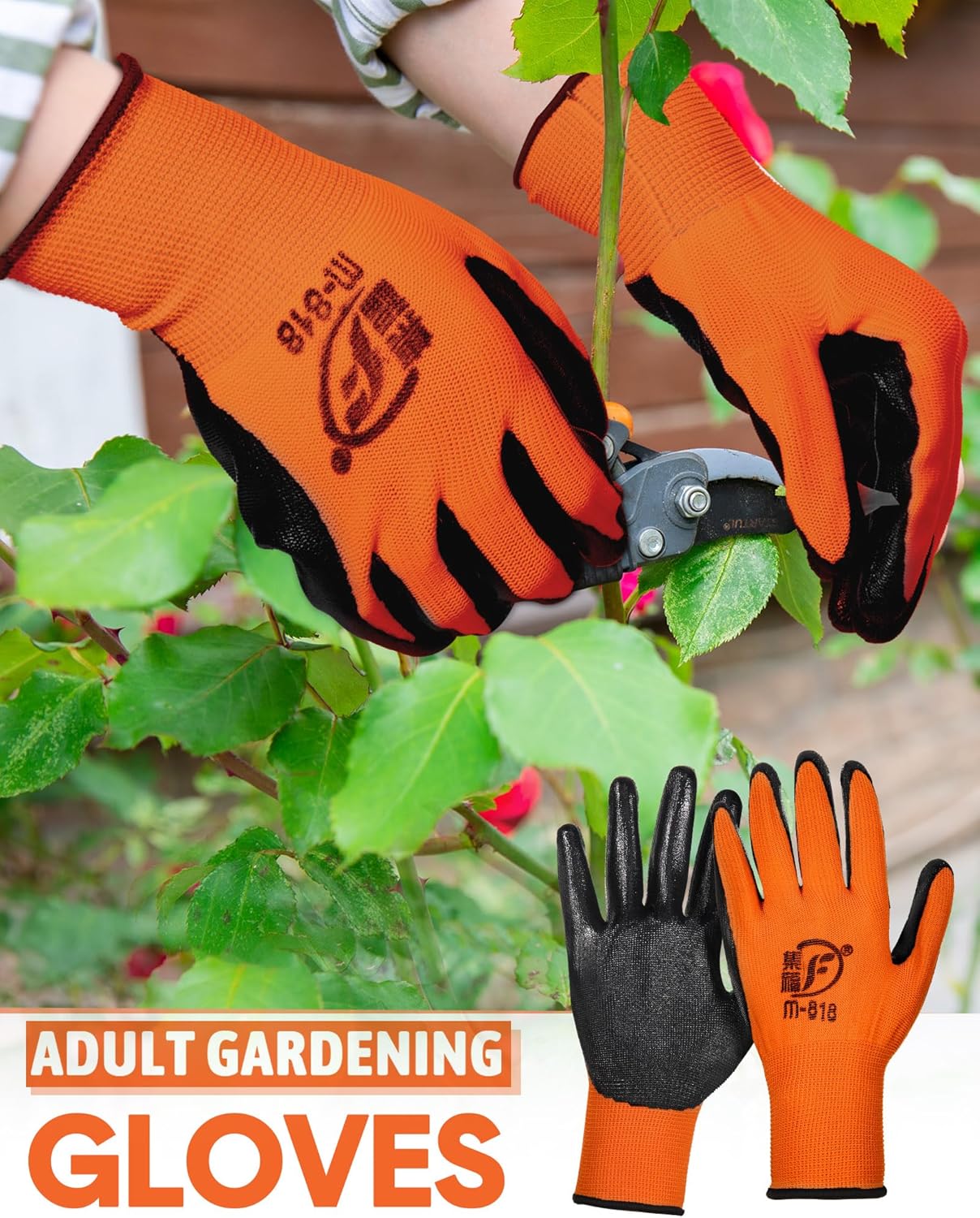 Nuogo 24 Pairs Gardening Gloves for Men Women Rubber Coated Landscaping Work Gloves Safety Work Construction
