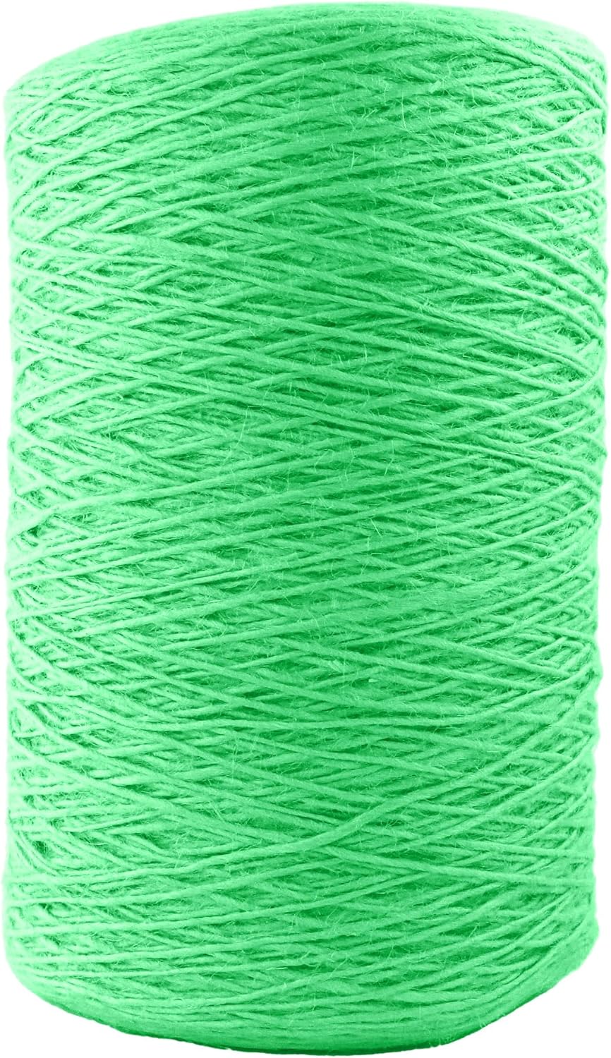 1mm x 3000 Feet Light Green Jute Rope, Twine for Gardening Tomato Climbing Plant Tie Floristry Crafts Gift Wrapping Packing Decor