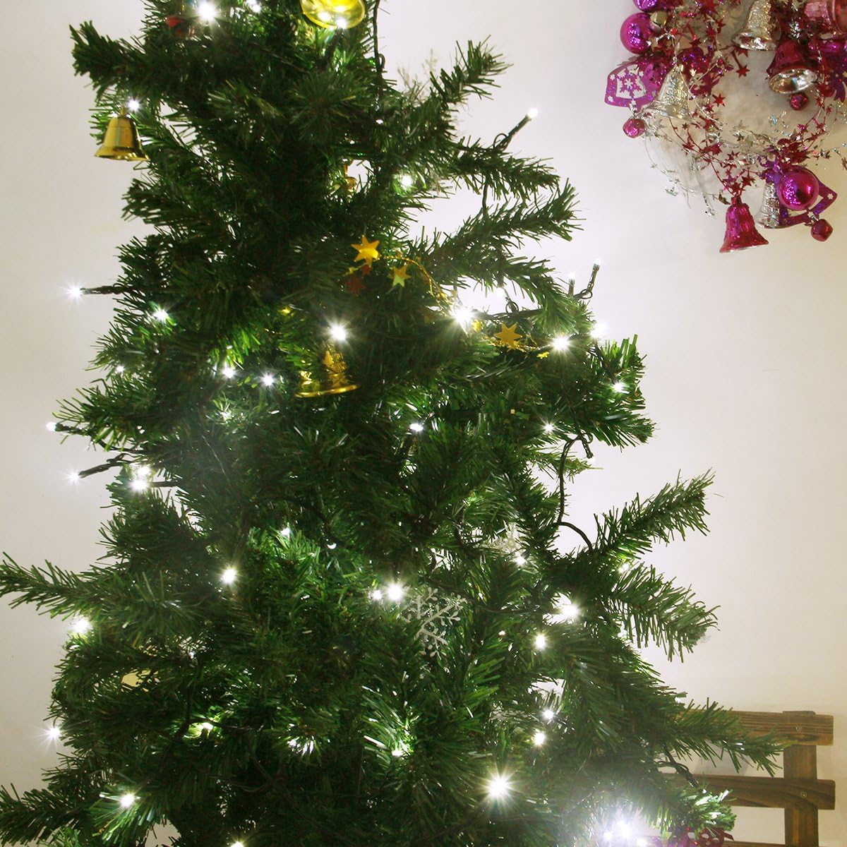 2 Pack Super-Long Solar String Lights Total 170Ft 480 LED 8 Modes Upgraded Solar Powered Outdoor Waterproof Christmas Fairy Lights for Xmas Tree Garden Lawn Wedding Party Decor(White)