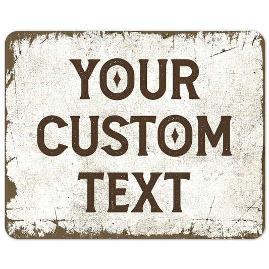 Rustic Custom Sign, Personalized Metal Signs, Gift for Him Men Dad, Man Cave, Indoor and Outdoor Use, Made in The USA