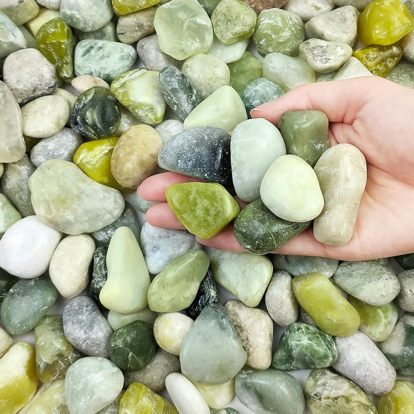 10 lbs River Rocks, 1-2 Inch Polished Pebbles for Indoor Plants, Decorative River Stones for Succulent, Landscaping, Vases, Backyard, Crafting and Garden