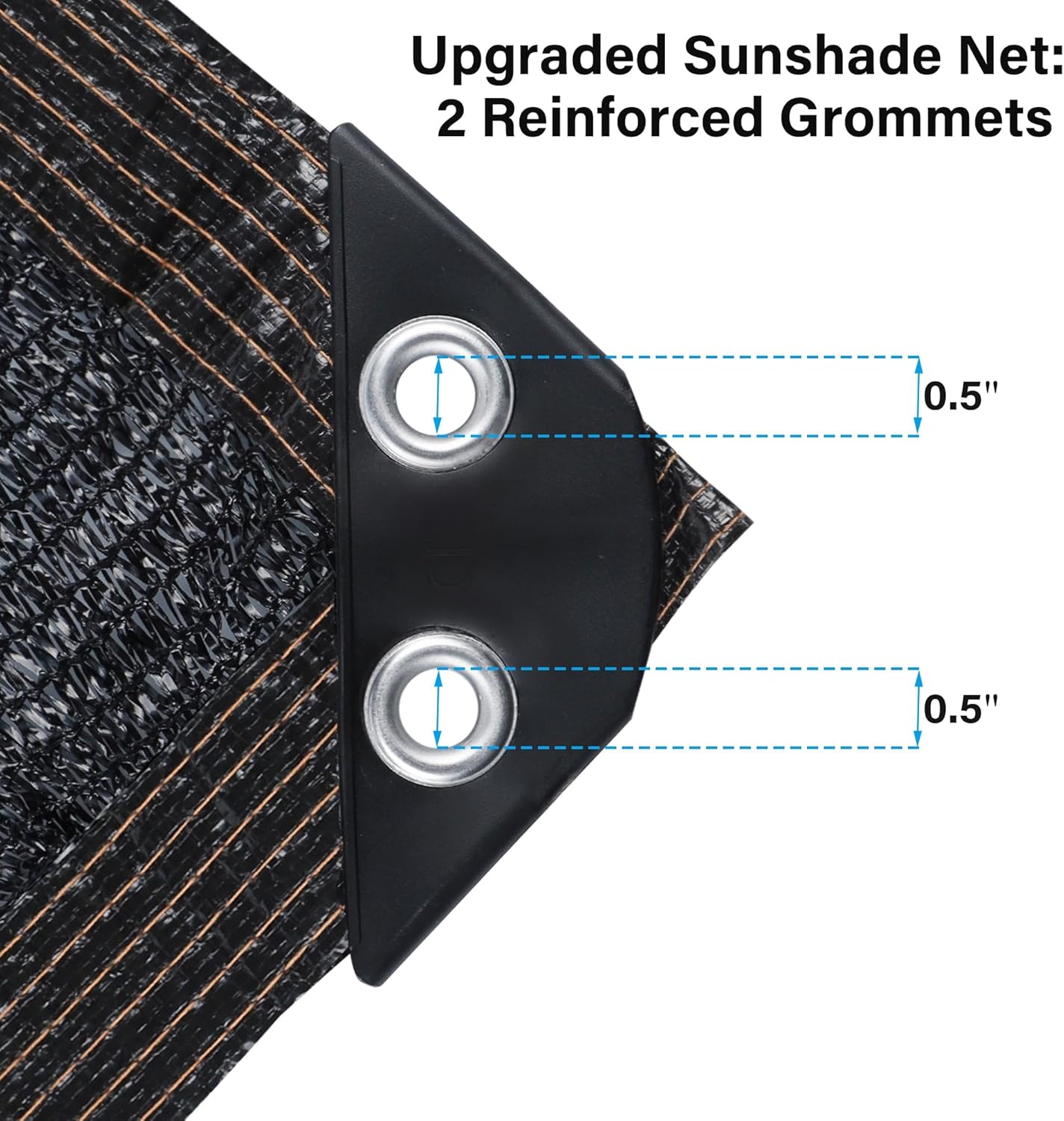 winemana Black Shade Cloth 70%, 5x10 FT Mesh Tarp - Garden Shade for Greenhouse, Patio, Vegetables, Plants Cover and Chicken Coops, Sun Shade Net for Outdoor Protection with Reinforced Grommets