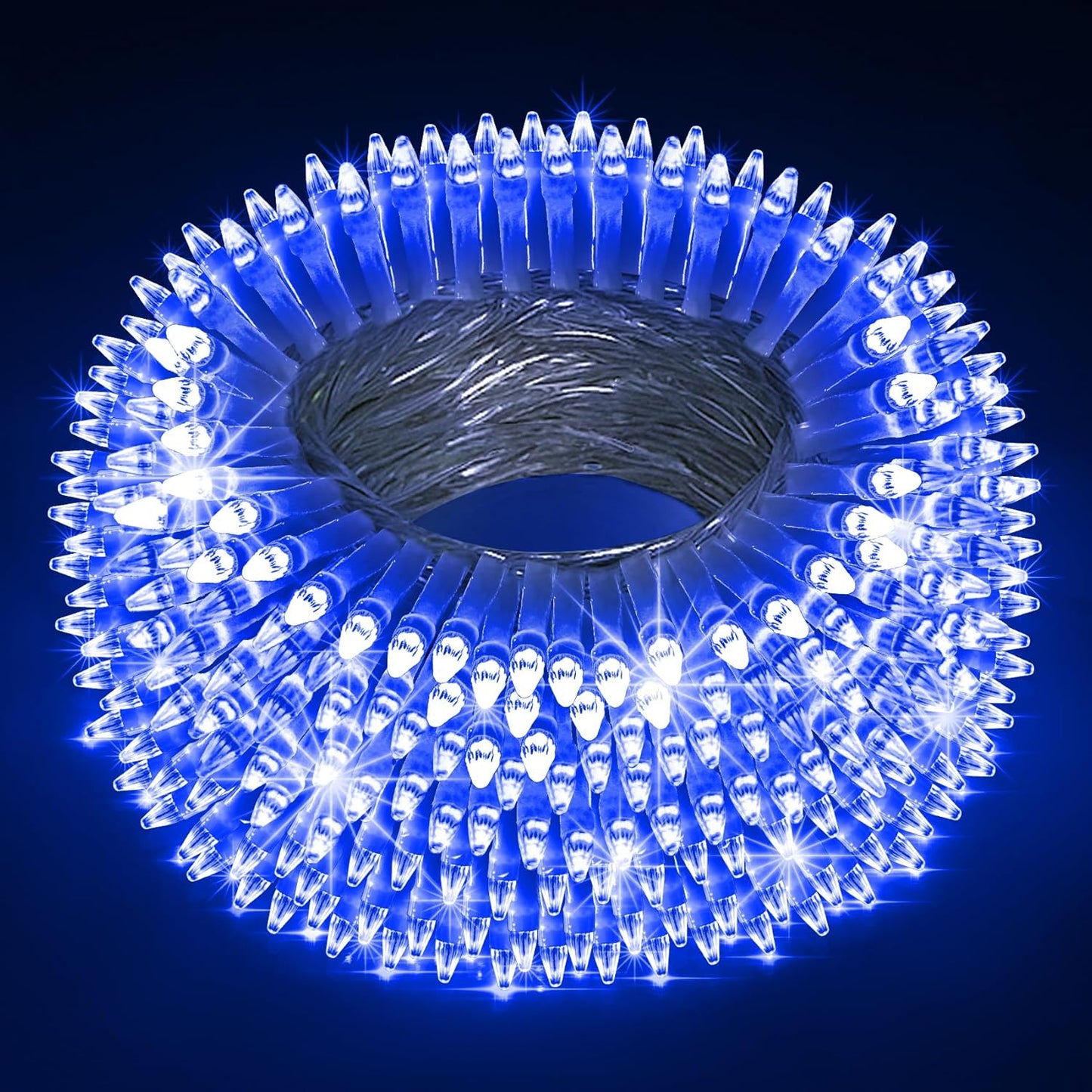 180 LED 59ft Christmas String Lights Indoor Outdoor, 8 Modes Christmas Fairy Lights with Timer & Momory, IP44 Waterproof Christmas Tree Lights for Xmas Patio Yard Fence Balcony Garden (Blue)