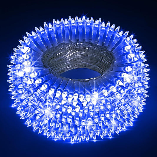 180 LED 59ft Christmas String Lights Indoor Outdoor, 8 Modes Christmas Fairy Lights with Timer & Momory, IP44 Waterproof Christmas Tree Lights for Xmas Patio Yard Fence Balcony Garden (Blue)