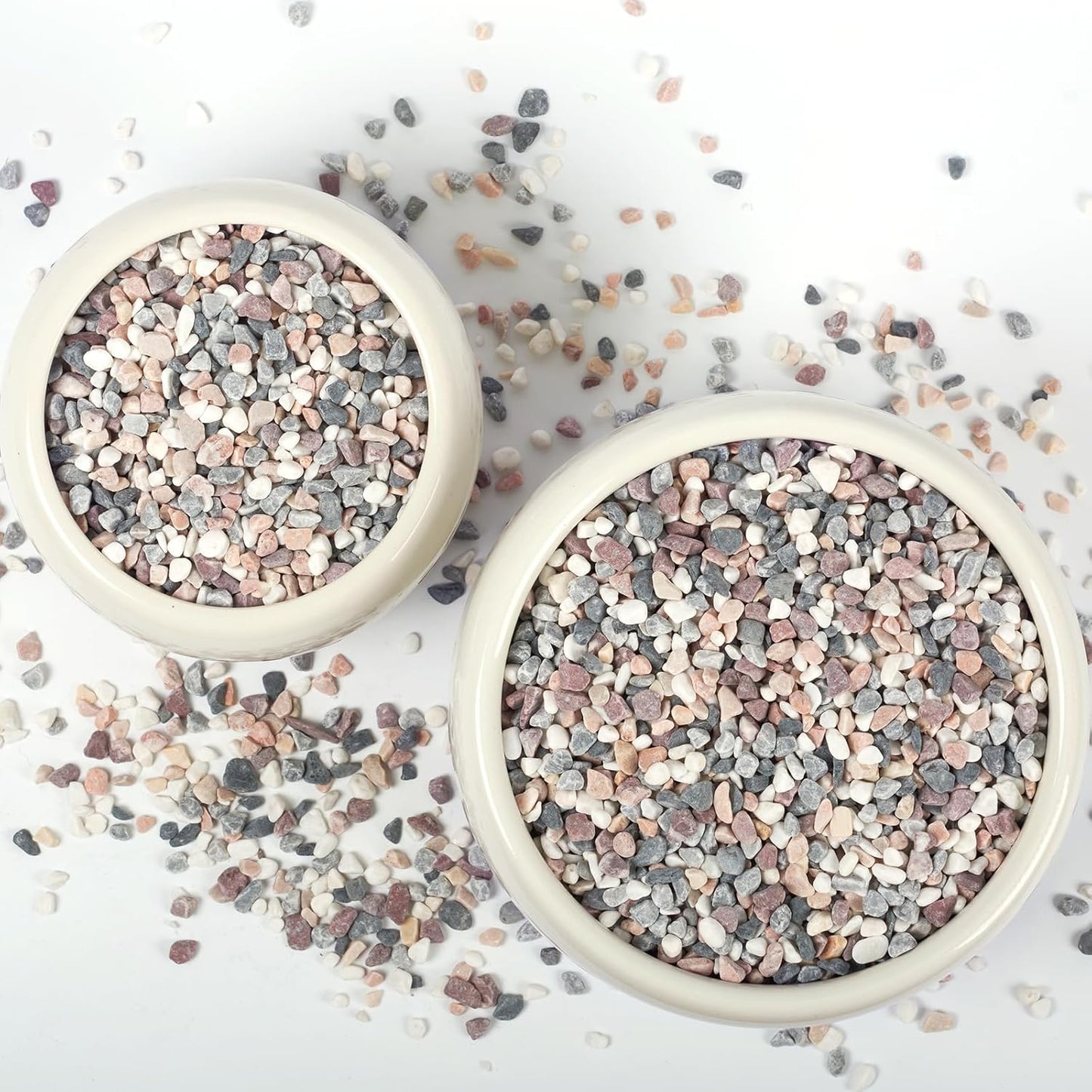 10lbs Natural Gravel Pebbles for Succulents and Cacti, 1/5 Inch Decorative River Stones – Perfect for Vases, Aquariums, Terrariums, and Outdoor Gardening, Mixed Colors (Mixed, 10 Pounds)