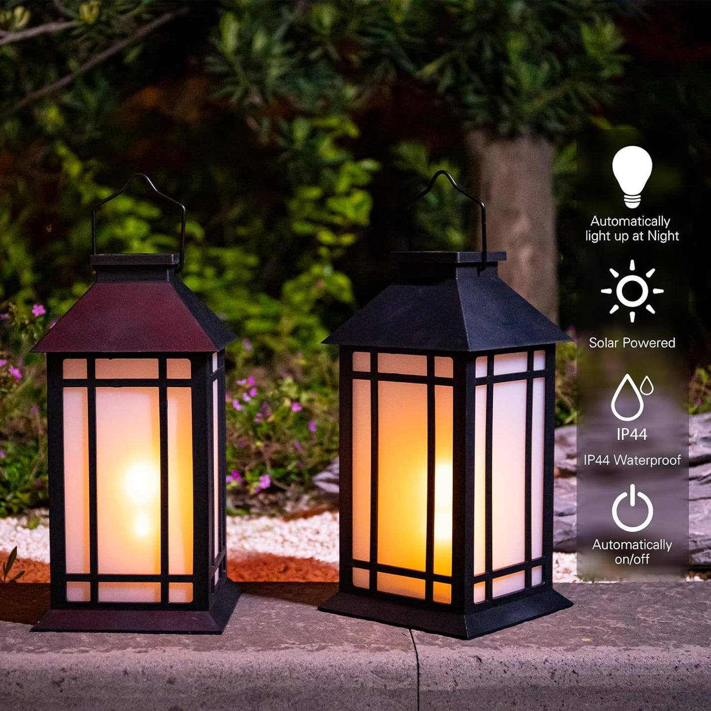 Afirst Solar Lantern Outdoor, Hanging Lights Decorative Outdoor Lighting Waterproof Umbrella Lights for Patio Garden, Table,Party Decor, 2 Pack