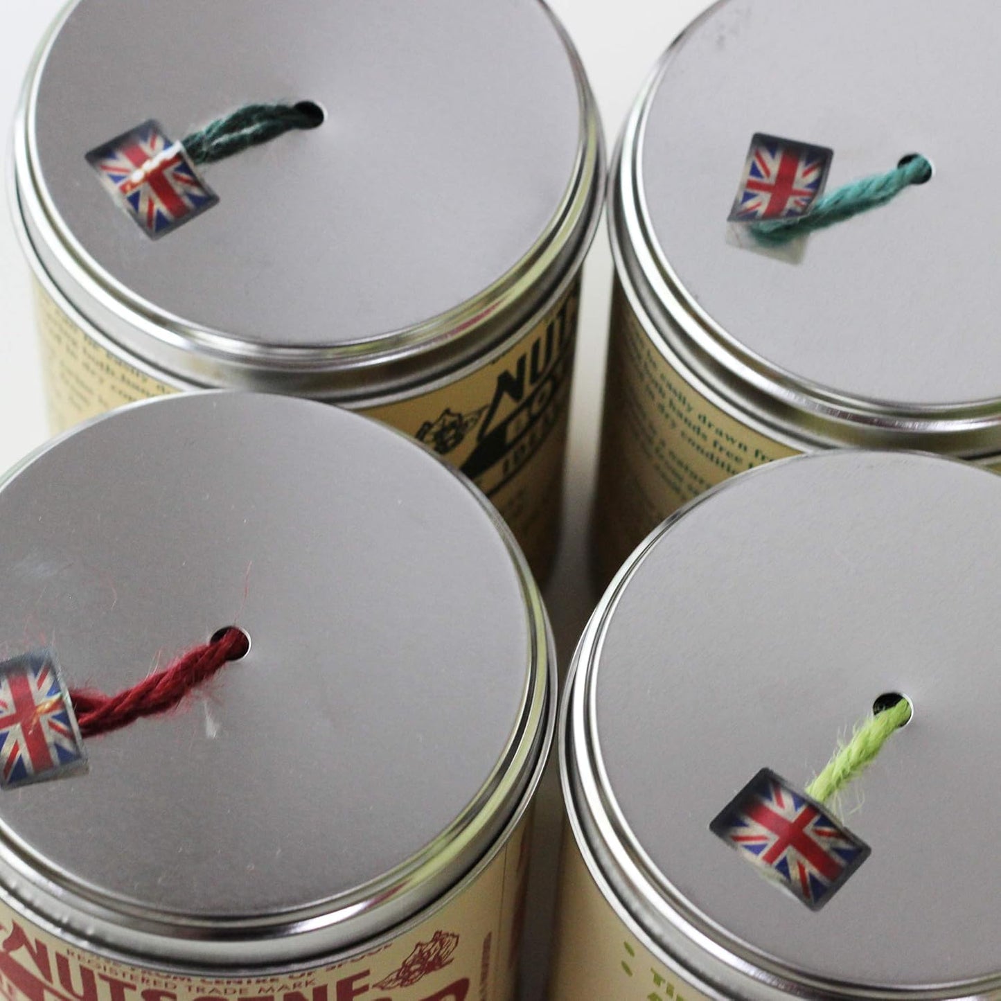 NUTSCENE Iconic Tin (Tin ‘O’ Twine) with Their Heritage Scottish Jute Twine and Hole in Top for Easy Dispensing. 14 Colors to Choose from. 164 Yards. (Orange)