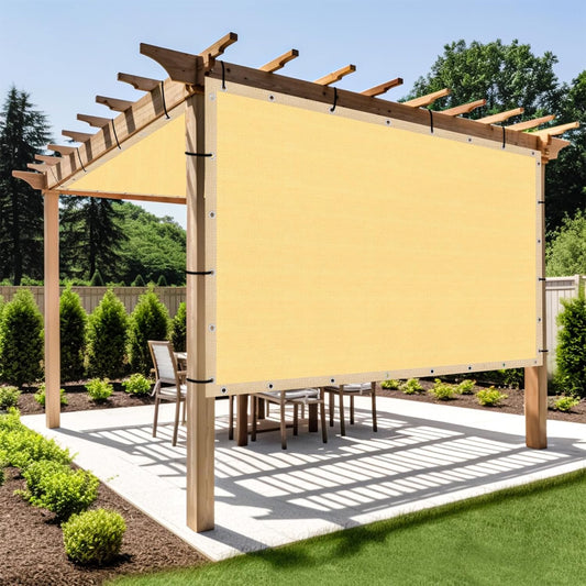 Shade&Beyond Customized Size 10' X 16' Shade Cloth with Grommets, 90% UV Protection UV Protection Mesh Tarp Sun Screens for Patio GN01, Sand
