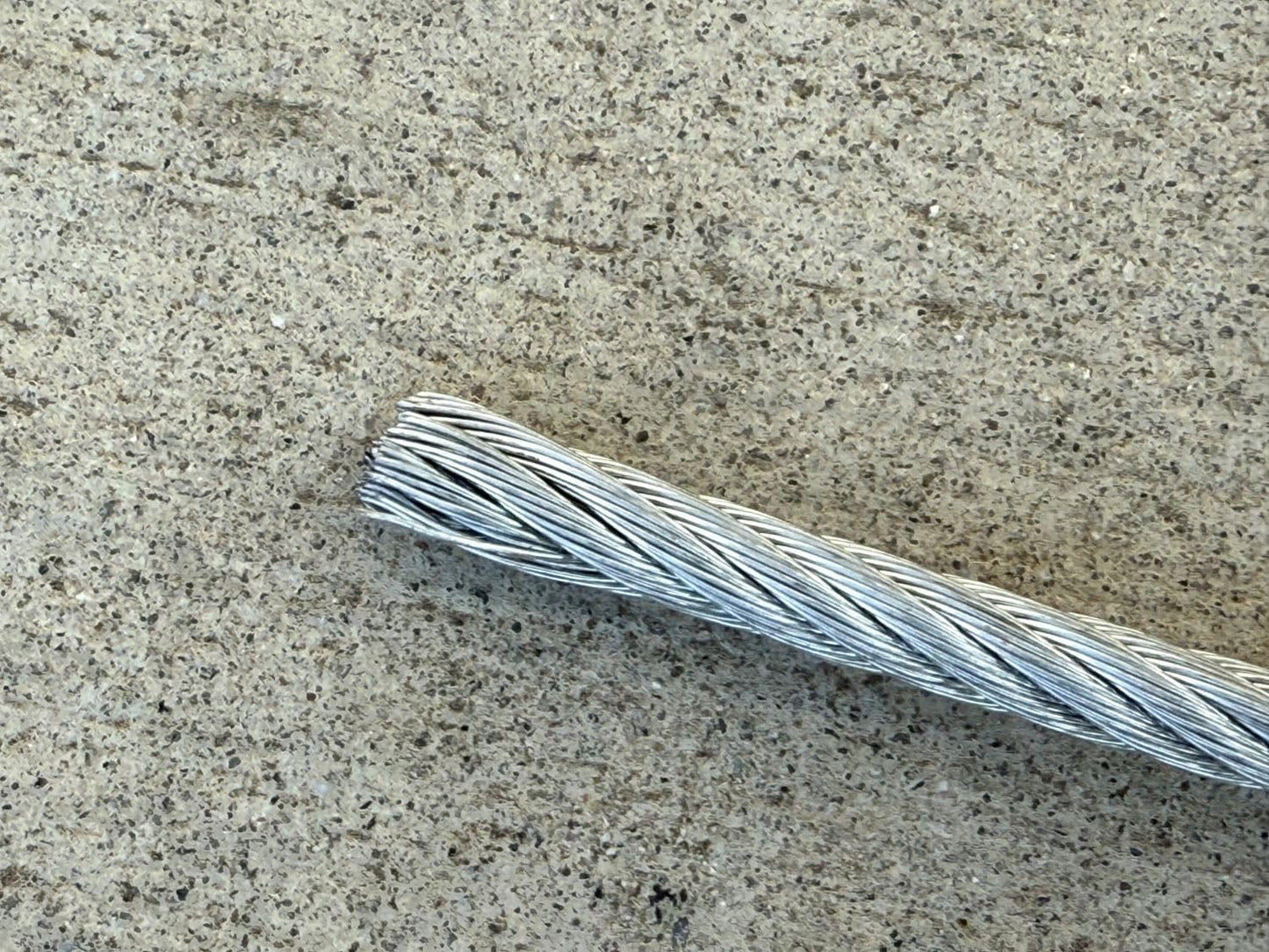 Sandbaggy 3/16" x 50 ft Galvanized Braided Steel Cable w/Looped End (7x19 Wire Rope) (4, Silver, 3/16" x 50 ft)
