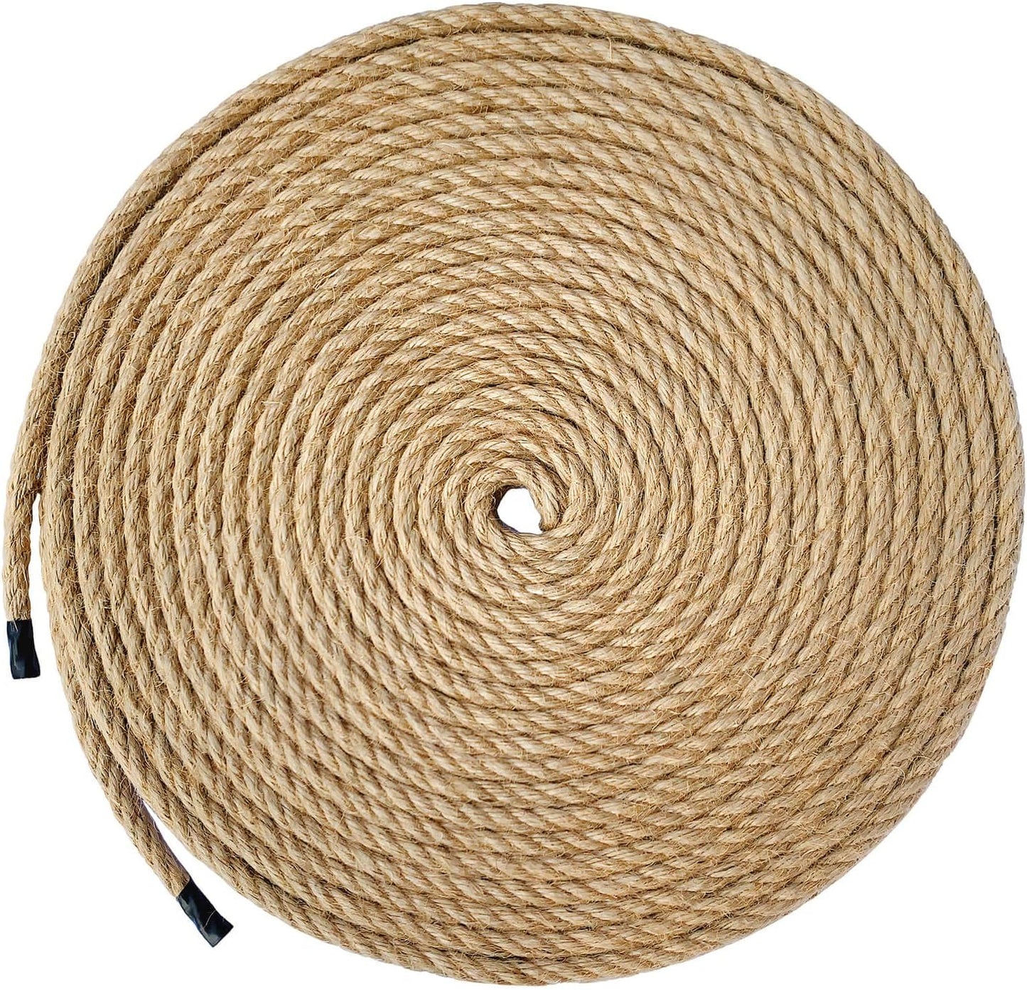 Jute Rope, 55 Feet 8mm Heavy Duty Twine - Perfect for Cat Scratching Posts, Crafts, Bundling, Gardening Decor and Hanging (8mm*55ft)
