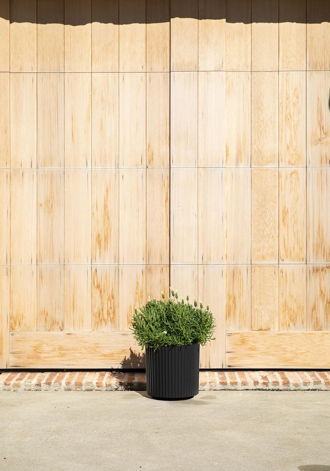 Veradek Demi Series Round Planter for Porch, Patio, Backyard | Durable Plastic-Concrete Material | Modern Décor for Tall Plants, Flowers