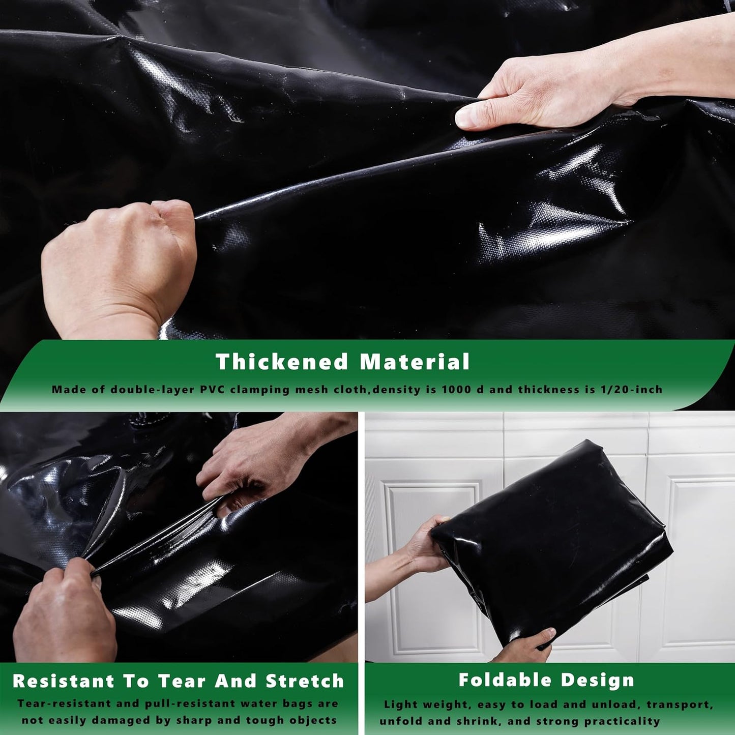 MXQMKL 3000 L/792.5 gal Water Bladder Storage Containers, Foldable Portable Water Tank Large Capacity Soft Water Bag, Drought Resistance, Fire Prevention, Emergency Water