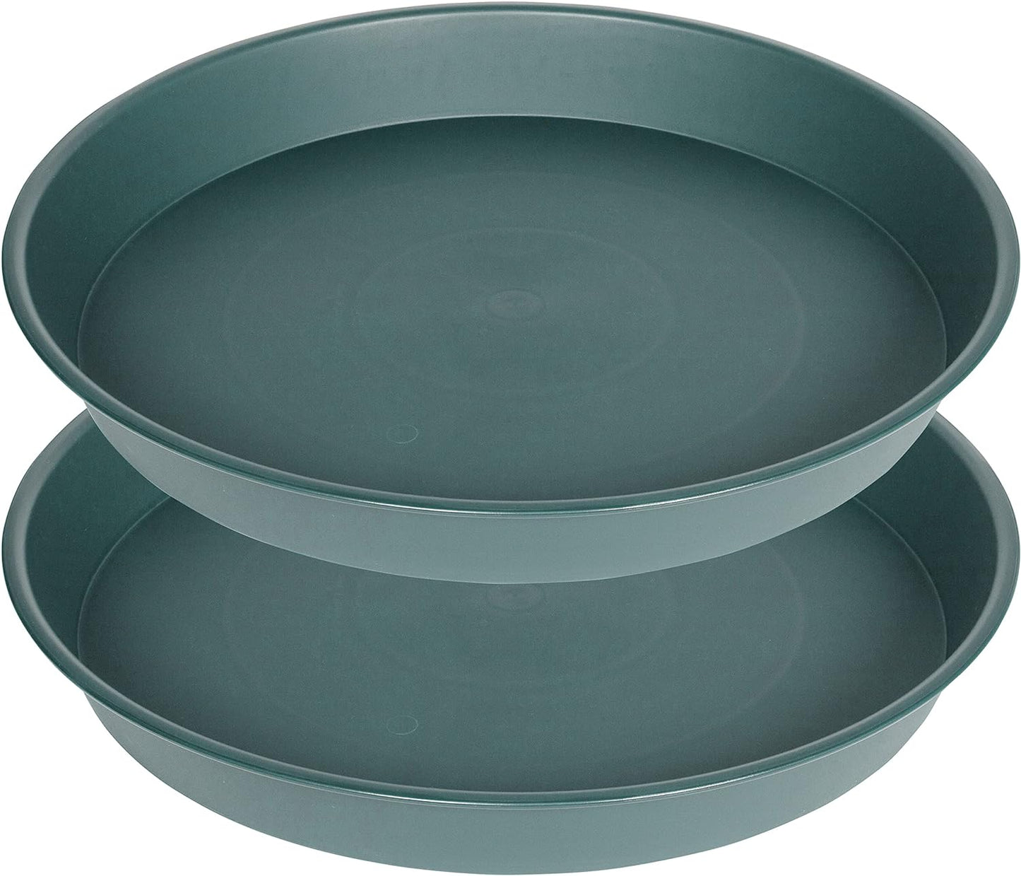 2 Pack of Bird Bath Bowl 12", 1.6" Depth, 10 12 inch Birdbath Bowls Dish Only for The Garden, Large Plant Saucer (12", Green)