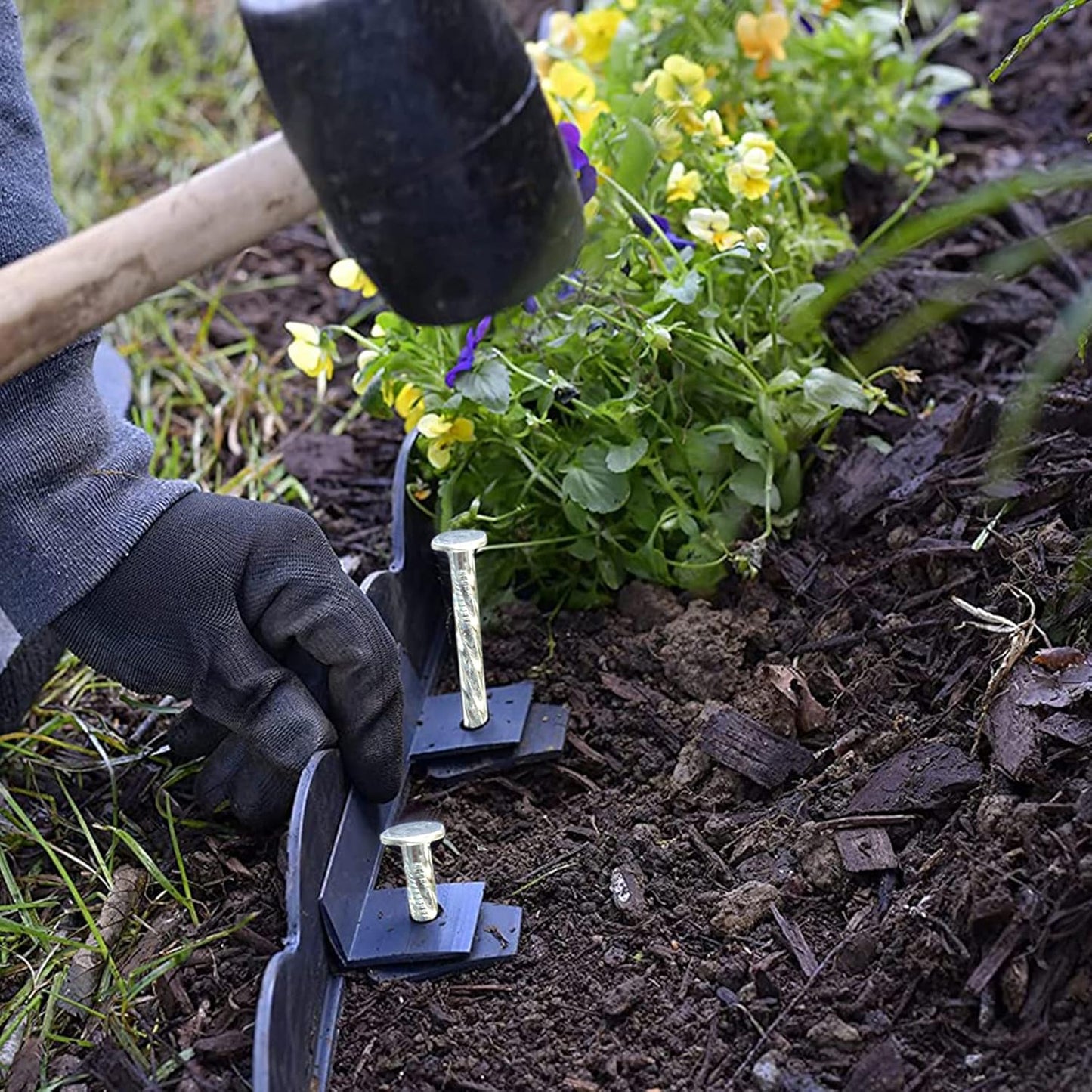 12 Inch Galvanized Landscape Stakes Metal Landscape Edging Anchoring Spikes, Landscape Anchoring Stake for Artificial Turf, Paver Edging, Weed Barrier, Tent, Camping, Carpentry (25)