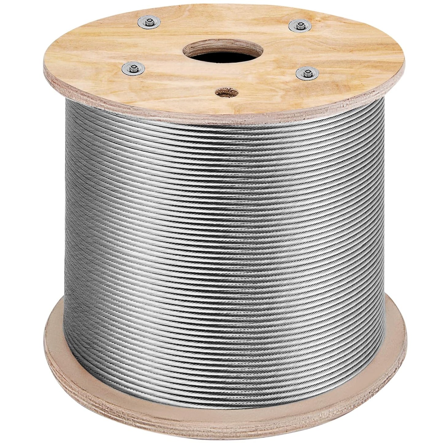 VEVOR 1/8" Stainless Steel Cable 1000FT, T316 1x19 Tighter Core Cable Railing System Wire Rope Aircraft Deck Railing Kit Fence Wire