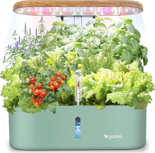 Hydroponics Growing System Indoor Garden: 12 Pods Herb Garden Kit Indoor with LED Grow Light Plant Germination Kit Aeroponic Healthy Fresh Herbs Vegetables Hydroponic Planter for Home Kitchen Office
